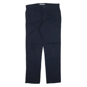 CALVIN KLEIN Trousers Blue Slim Straight Womens W32 L28 - Picture 1 of 6