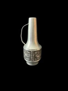 Norsk Tinn Pewter Vase Norway Queen Warrior Viking Frigg Mythology - Picture 1 of 5