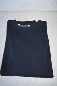 Vintage Megalos Big & Tall Size 2X Men’s Top Shirt Black Pullover Short Sleeve - Picture 1 of 4