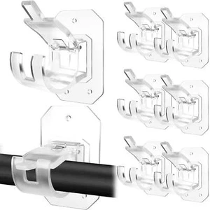 No Drill Curtain Rods Brackets No Drilling Self Adhesive Curtain Rod Holder Hook - Picture 1 of 5
