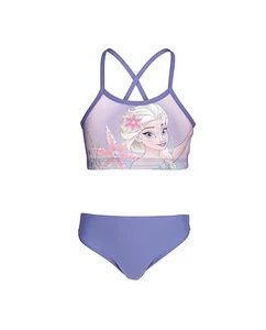 Disney Girls Frozen Elsa Bikini in Purple Beach Holiday Size 3-4 5-6 Years - Picture 1 of 2