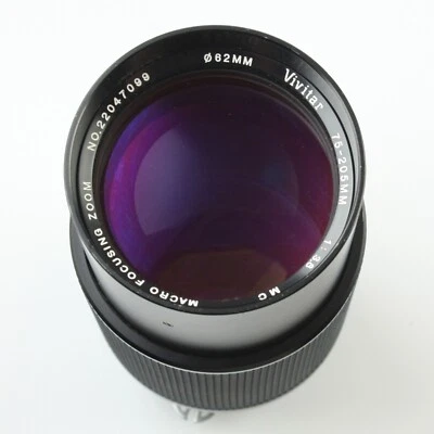 Lente zoom enfoque macro Vivitar 75-205 mm f/3,8 montura Nikon Ai Foto 1 de 3