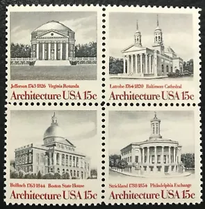 1979 Scott# 1779-1782 - 15¢ - Block of 4 - ARCHITECTURE - Mint NH - Picture 1 of 1