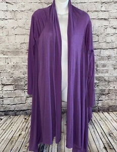 Spirited Randolph Duke Cardigan Womens XL Purple Cascade High Low A9 - Picture 1 of 10