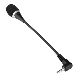 Black Handheld Mini 3.5mm Stereo Mic Audio Microphone For PC Mobile Phone Laptop - Zdjęcie 1 z 12