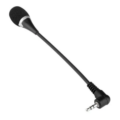 Black Handheld Mini 3.5mm Stereo Mic Audio Microphone For PC Mobile Phone Laptop - Image 1 of 4