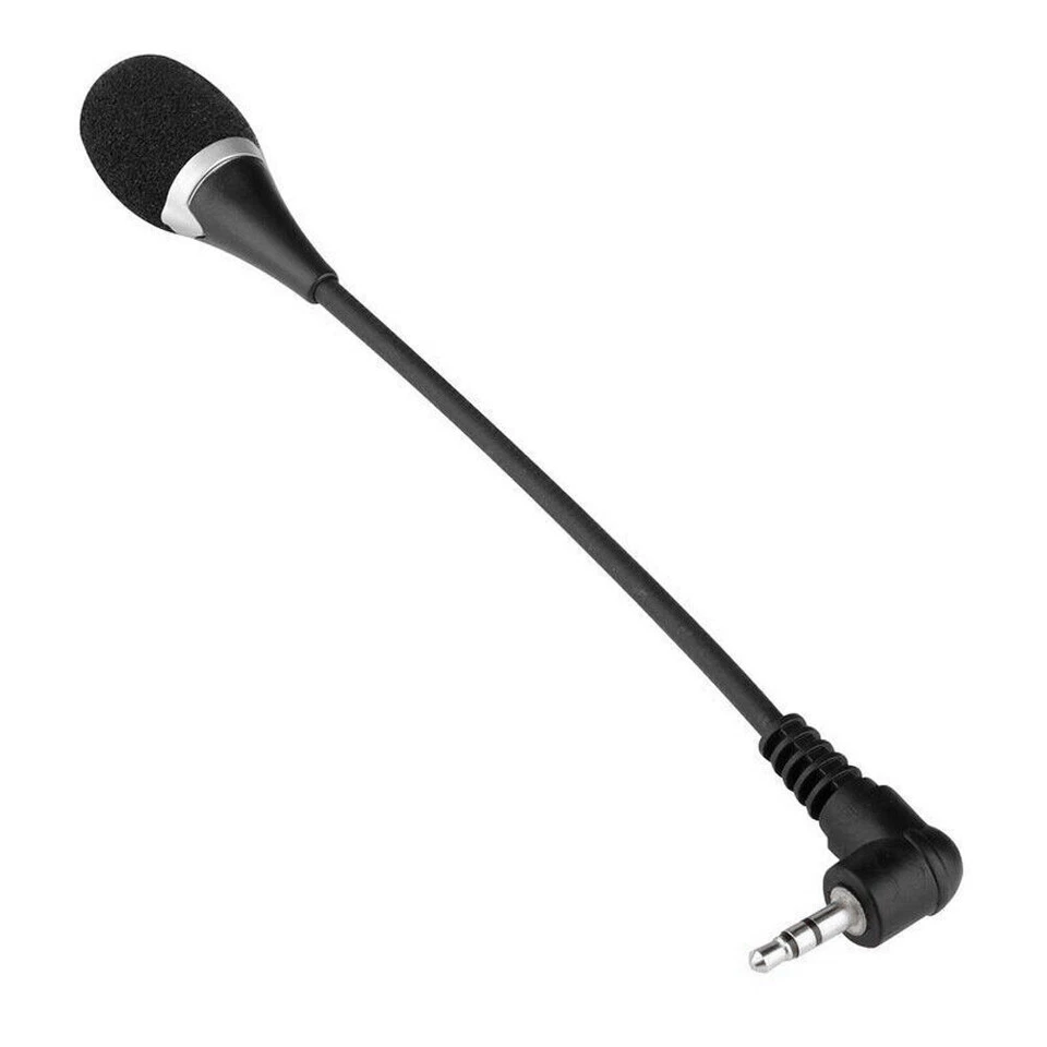 Black Handheld Mini 3.5mm Stereo Mic Audio Microphone For PC Mobile Phone Laptop - Image 1 of 4
