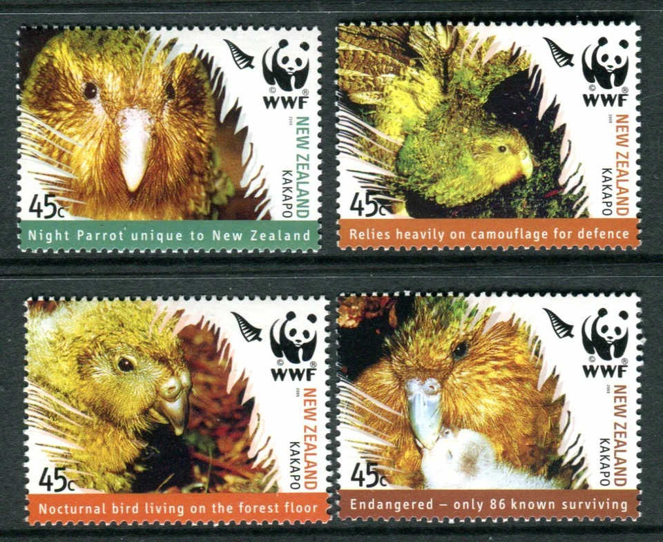 2005 New Zealand - WWF Kakapo MUH Set of 4 Stamps - image 1 of 1