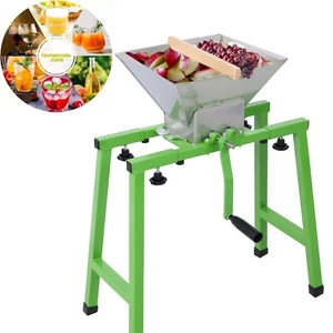 Trituradora de frutas de acero inoxidable con rueda de soporte molinillo jugo de manzana vino sidra 7L - Imagen 1 de 8