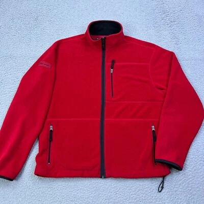Chaqueta Polo Deportiva De Colección Para Hombre L Roja Cremallera Completa Vellón Años 90 Bordada Ralph Lauren Foto 1 de 4
