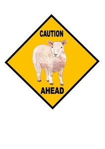 Sheep Lamb Australian Style Road Sign Australia Road Sign Novelty Fun Road Sign - Picture 1 of 1