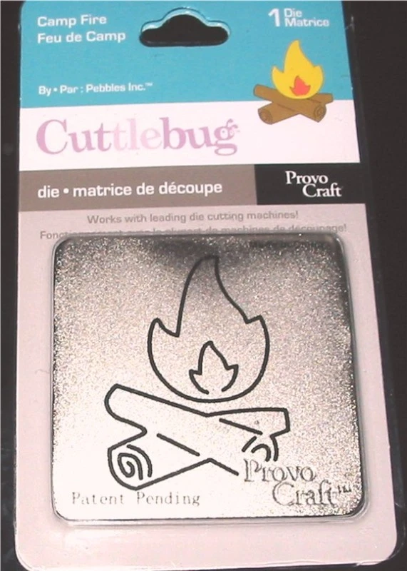 Camp Fire Cuttlebug Camping Campfire Die 37-1536 NEW! - Image 1 of 2
