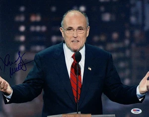 RUDY GIULIANI SIGNED AUTOGRAPH 11X14 PHOTO - DONALD TRUMP LAWYER, NYC MAYOR  PSA - Picture 1 of 1