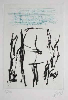 Markus Lüpertz Kunst Regeln geben Neoexpressionismus Farbradierung 2005 A 19/30 - Bild 1 von 4