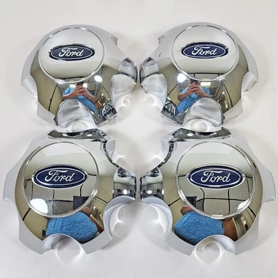 👀 Tapacubos centrales cromados Ford F150 # 3785 2009-2014 OEM # 9L3Z1130E SET/4 ✅ Foto 1 de 4