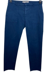 Pantalones Frank & Eileen Blackrock Talla 10 Azul Lavado Sarga Italiana Dobladillo Crudo Utilidad - Imagen 1 de 7