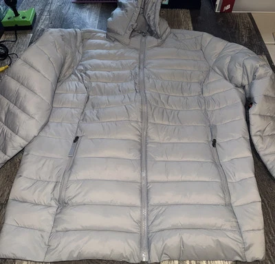 Chaqueta de abrigo de invierno acolchada con capucha gris para mujer St Johns Bay 2XL Foto 1 de 4