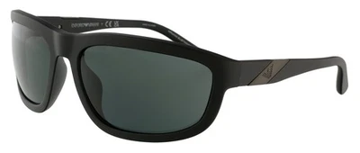 Emporio Armani 0EA4183U 500187 Full Rim Matte Black Rectangular Sunglasses - Image 1 of 4