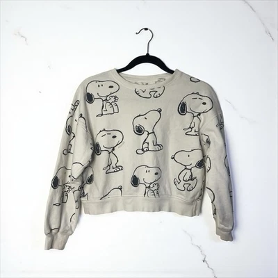Женский укороченный пуловер толстовка PEANUTS Snoopy размер 12/14 - Изображение 1 из 4