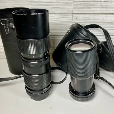 Vivitar Macro Focusing Zoom Lens 52mm 70 – 210 mm 1:4.5 85-205 1:3.8 With Cases - Image 1 of 4