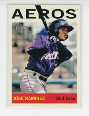 JOSE RAMIREZ ROOKIE CARD 2013 Topps Heritage AEROS BASEBALL RC Cleveland Indians - Image 1 of 2