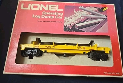 LIONEL OPERATING UNION PACIFIC LOG DUMP CAR 6-9303! FOR LOADER SAWMILL ACCESSORY - Image 1 of 4
