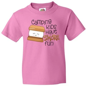Inktastic Camping Kids Have More Fun Youth T-Shirt Smore Chocolate Campers Treat - Picture 1 of 4