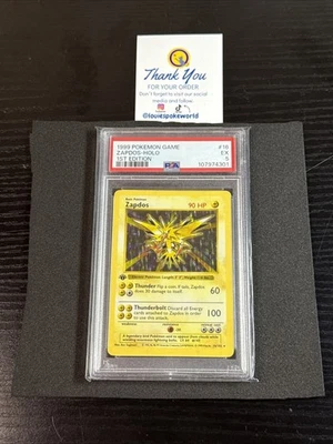 1999 1st Edition PSA 5 EX Holographic Zapdos Basic Pokémon Card 16/102 - Image 1 of 4