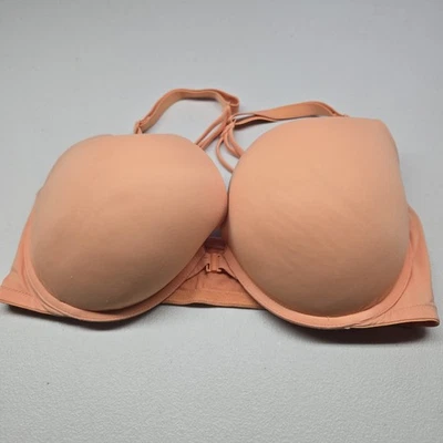 PINK Victoria's Secret Women Bra 36D Peach Front Close Wear Everywhere - Image 1 of 4
