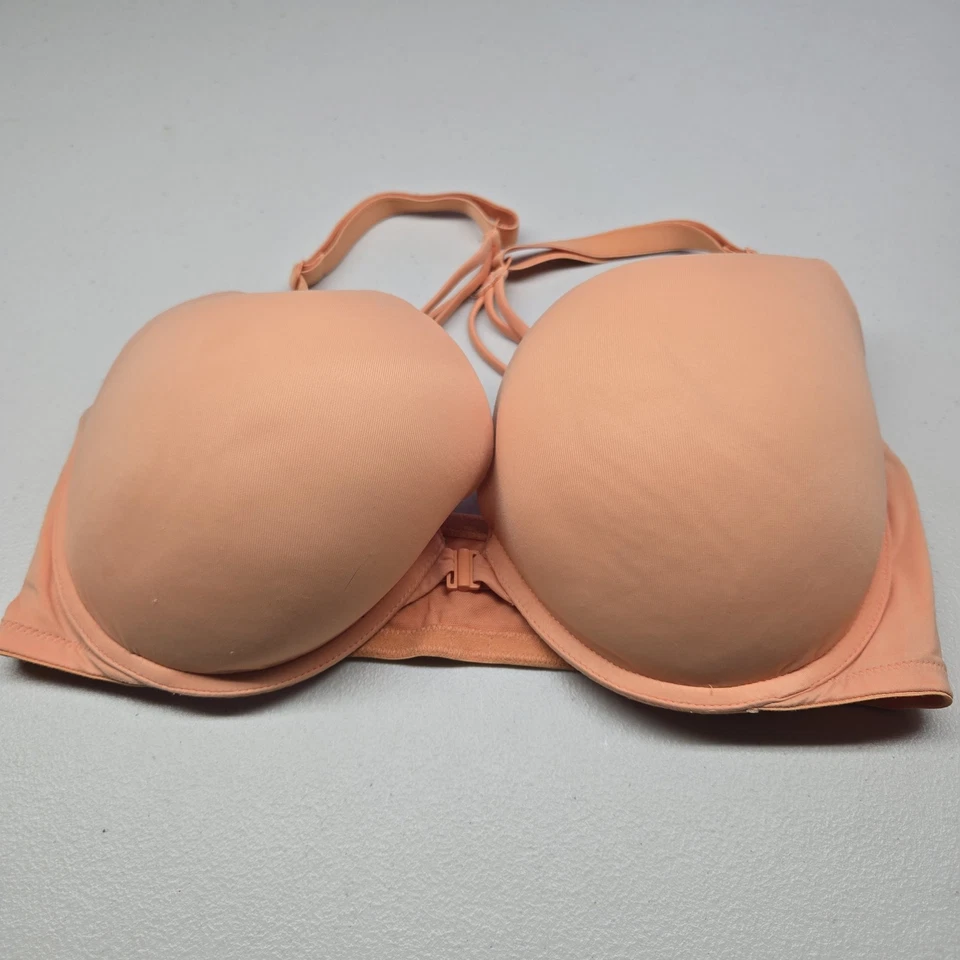 PINK Victoria's Secret Women Bra 36D Peach Front Close Wear Everywhere - Image 1 of 4