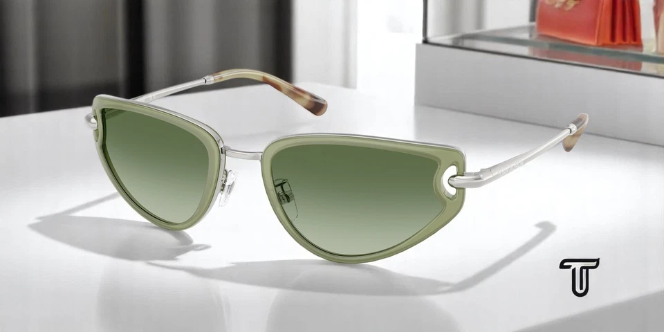 TORY BURCH TY6115 33468E Milky Green Green Gradient 53 mm Women's Sunglasses - Image 1 of 1