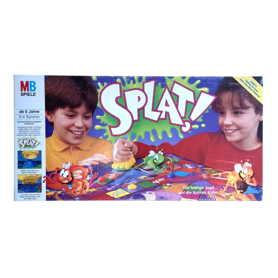 Splat! MB Spiele Splat Brettspiel Vintage 1992 vollständig 90er - NEUE KNETE! - Bild 1 von 4