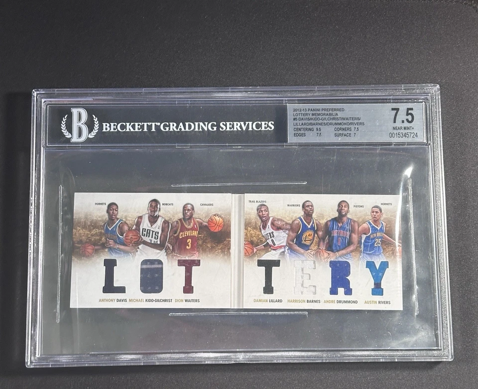 2013-14 Panini Prestige Lottery 7 cartões Beckett classificação 7.5 POP 1 não superior - Imagem 1 de 2