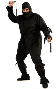 Deluxe Ninja Japanese Warrior Men Costume Plus XL - Picture 1 of 1
