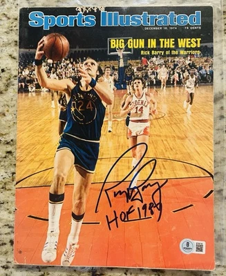 Revista Sports Illustrated autografiada firmada por Rick Barry 1974 Beckett certificado de autenticidad BAS Foto 1 de 3