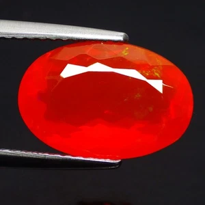 3.12 Ct Romantic (13 x 9 mm) Oval 100% Natural Orangy Red Fire Opal Gemstones - Picture 1 of 7