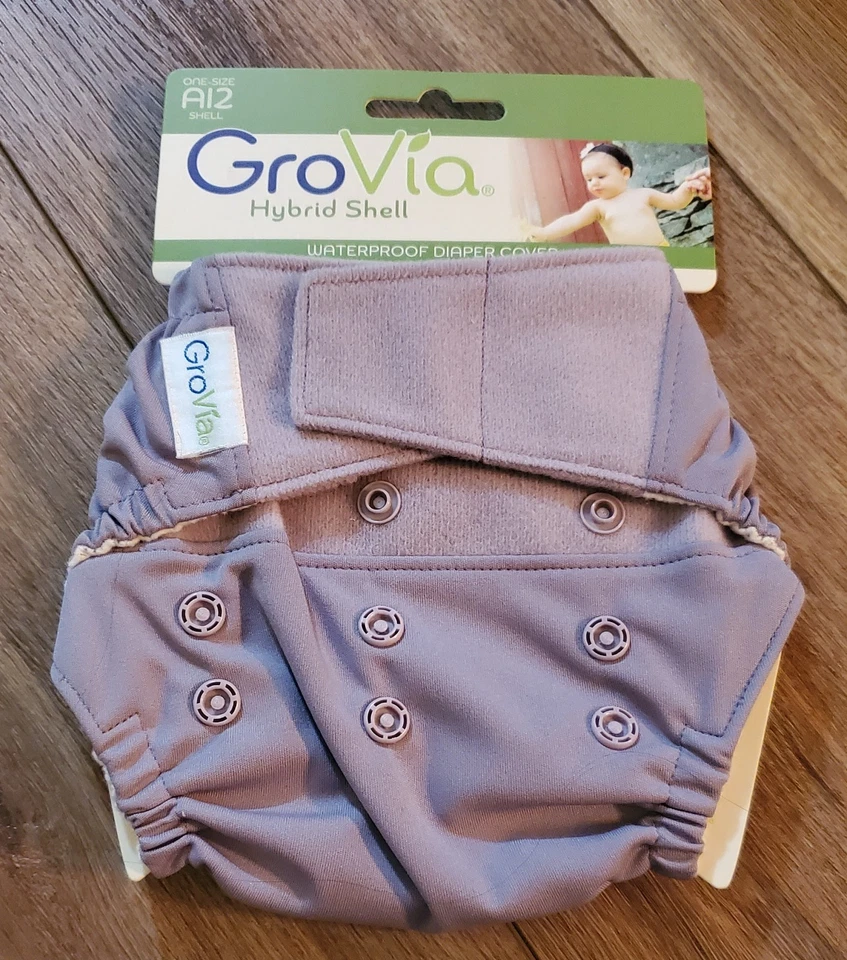 NEW GroVia Hybrid Shell Waterproof Diaper Cover  One-Size AI2 Shell Haze - Image 1 of 2