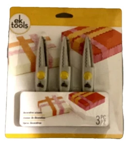 EK Tools Decorative Craft Scissors – Border, Scallop & Ribbon Set of 3 - Picture 1 of 2