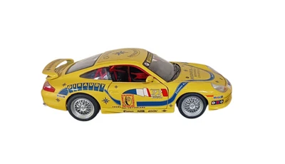 PORSCHE 911 CARRERA 996 SUPERCUP # 22 GIRAUDY 1997 jaune 1/18 BURAGO - Photo 1/4