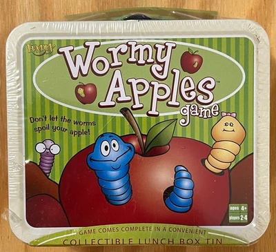 Sealed Wormy Apples game in Tin Collectors Lunch Box by Fundex - Image 1 of 4