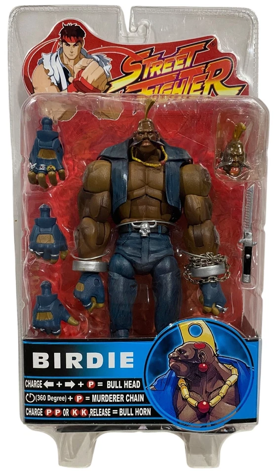 SOTA Street Fighter Birdie Conjunto Azul/Amarillo Mohawk Figura de Acción NUEVO Capcom Foto 1 de 4