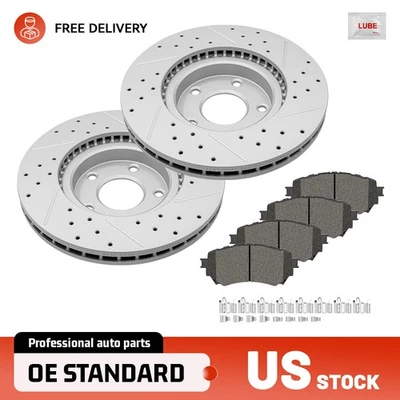 Front Drilled Brake Rotors & Ceramic Pads for Mazda 6 2014 2015 2016 2017 2018 Foto 1 de 4