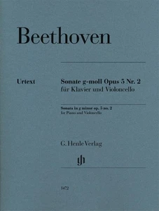 Beethoven Cello Sonata G Minor Op 5 No 2 & Piano Sheet Music Henle Urtext Book - Picture 1 of 1