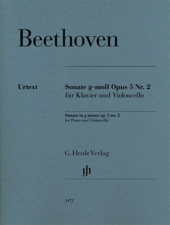 Beethoven Cello Sonata G Minor Op 5 No 2 & Piano Sheet Music Henle Urtext Book - Image 1 of 1