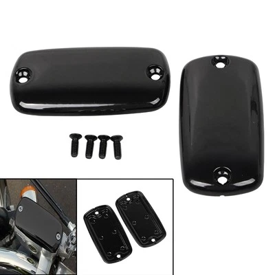 Gloss Black Master Cylinder Lids Cover For Honda Valkyrie Goldwing 1500 1988-04 Foto 1 de 4