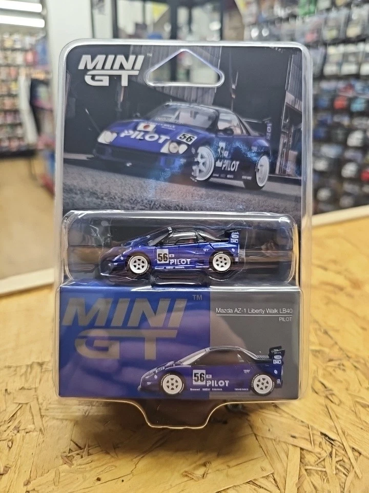 Mini GT 1/64 Mini GT #1047 1/64 Mazda AZ-1 Liberty Walk LB40 PILOT Model Car - Image 1 of 1