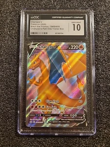 CGC 10 GEM MINT Charizard V SWSH050 Holo Champions Path ETB Star Promo Pokemon - Picture 1 of 3