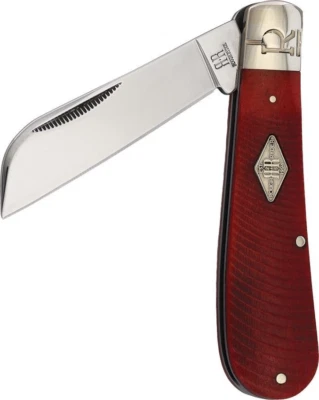 Rough Ryder HALF HAWK Pocket Knife Bolster Lock Sawcut Bone Red Handles RR1959 - Image 1 of 3