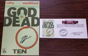 God is Dead (2013) #10 SIGNED by Jonathan Hickman Notarized Witness of Signature - Foto 1 di 6