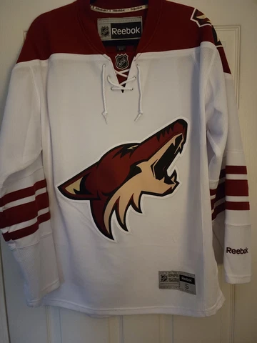 2014-15 Arizona Coyotes NHL Reebok Men's Away White Premier Jersey Cover